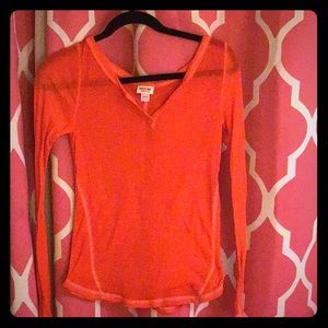 Long sleeve orange blouse